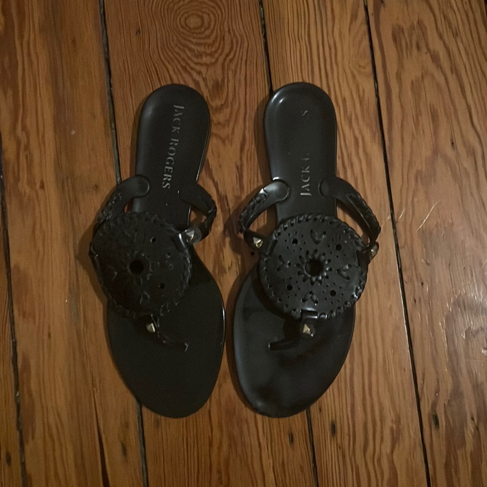 Jack Rogers black sandals. Good quality.